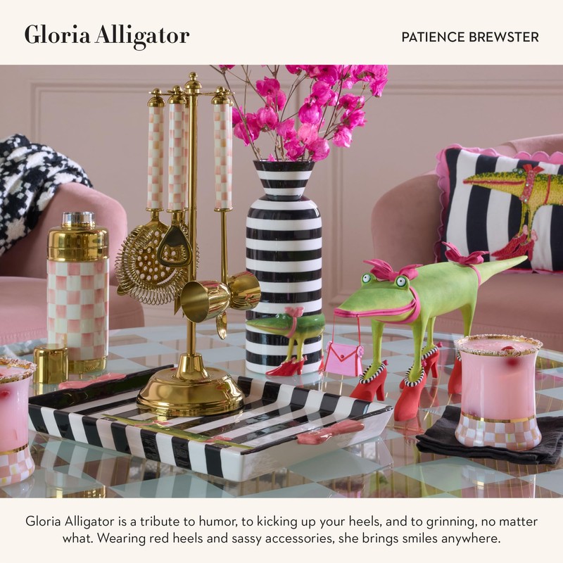 MACKENZIE-CHILDS Patience Brewster Gloria Alligator Frame, Cute Photo Frame, 5