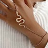 Atentuyi Punk Snake Bracelet Gold Snake Finger Ring Bracelet Snake