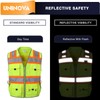 UNINOVA Class 2 Heavy Duty Surveyor Safety Vest Reflective for