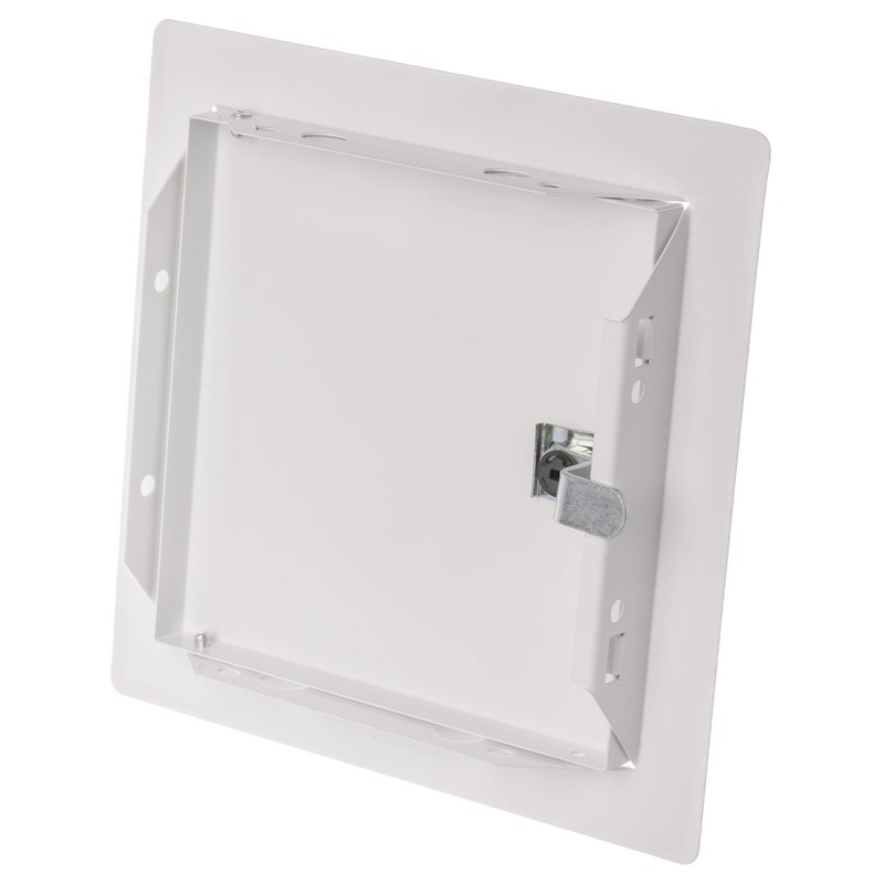 150x150mm / 6x6 inch White Metal Access Panel with Key
