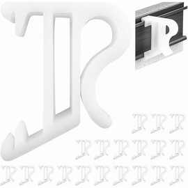 Amazing Drapery Hardware 1" Hidden Valance Clips with 9/16" Projection - UV Stable, for Horizontal Wood or Mini Blinds - 20 Pack