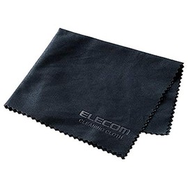 Elecom KCT-009BKAS Cleaning Cloth, Ultra Fine Fiber, Anti-static Type, Black