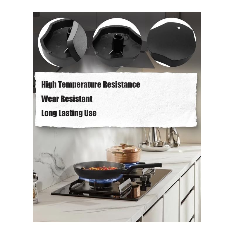 4 Pack 74009592 Burner Control Knobs Fit for Jenn-Air Whirlpool