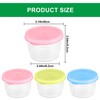 Reusable Plastic Food Storage Containers, 6 Pcs 5.4 OZ Salad