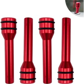 Juego de 4 cubiertas para pomos de puerta interior de coche, cierre de puerta de seguridad de metal antiarañazos y antióxido, cubierta decorativa personalizada con botón indicador de estado de bloqueo