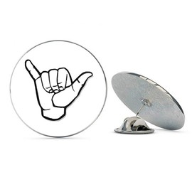 NYC Jewelers Hang Loose Hand Shaped (Funny Hawaiian Hawaii) Metal 0.75" Lapel Hat Pin Tie Tack Pinback