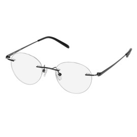 MIDI Rimless Titanium Borderless Glasses (No Degree) Date Glasses Blue Light Cut Punt Square Style S/M/L 3 Sizes, 6 Colors, Carefully Processed and Adjusted by Laboratory in Sabae City, Fukui