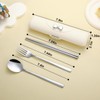 DEVICO Travel Silverware Set with Case, Portable Lunch Utensils Set