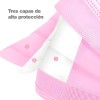 100 Cubrebocas Tricapa Infantil Termosellado Color Rosa