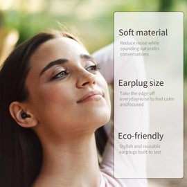 Earplugs for Sleep Cancelling, DDXNL Reusable earplugs for Focus, Study, Concert, Work Hearing Protection earplugs - Flexible Soft Silicone - 28dB Noise Cancelling with Storage case (Black)