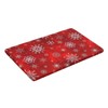 YSBYEIU Red Christmas Snowflake Plaid Tablecloth Reusable Xmas Holiday Table