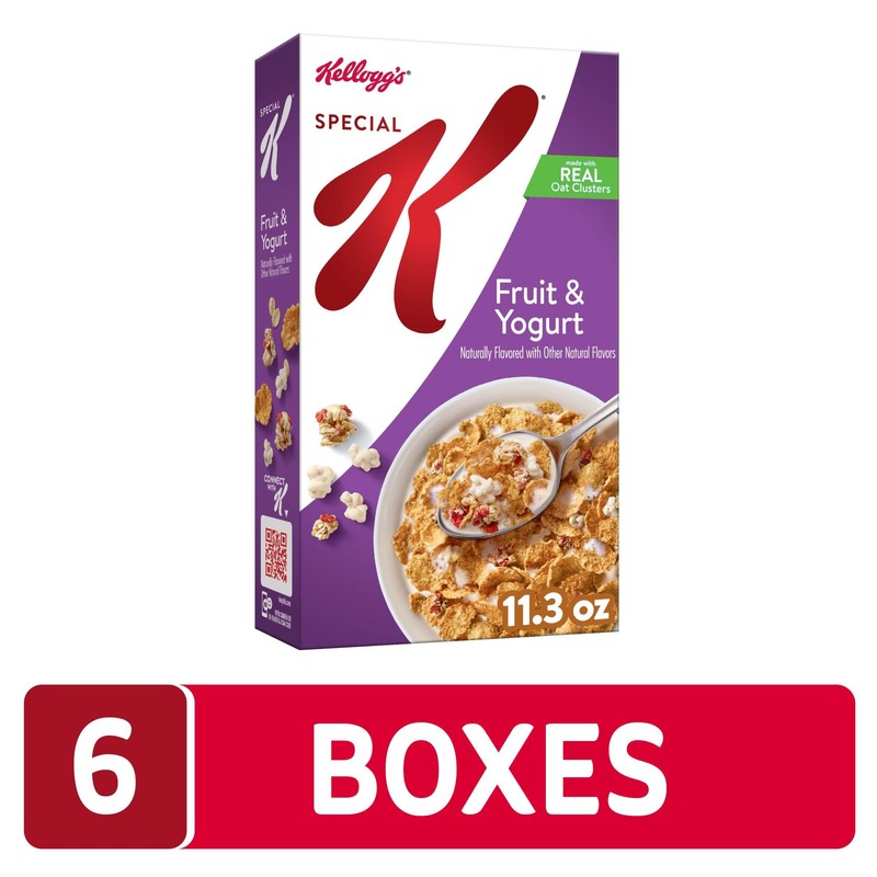 Kellogg's Special K Breakfast Cereal, Family Breakfast, Fiber Cereal, Fruit