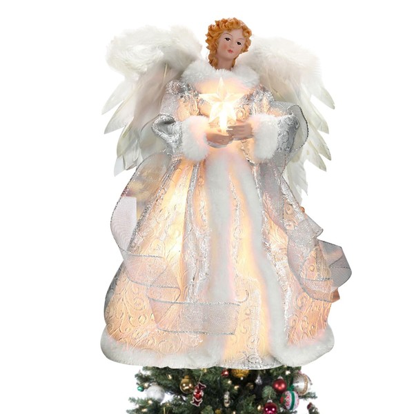 Angel Christmas Tree Topper, Angel Statue for Christmas Tree with
