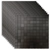 XUANINY 11-Sheet Peel and Stick Backsplash Tiles, Brushed Aluminum Surface