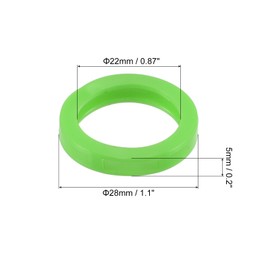 PATIKIL Key Cap Tags, 40Pcs Plastic Key Cap Cover Rings Keys Identifier Coding Ring Label ID Sleeve for Office House Apartment, Green (0.87" / 22mm ID)
