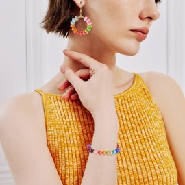 Sparkeads 165 Pcs Imperial Jasper Beads Rondelle Gemstone Beads 8 mm Assorted Color Faux Stone Beads Bulk for Jewelry Necklace Bracelet Women Craft Earring Accessory Decoration