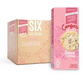 Cybele’s Free To Eat Gluten-Free & Vegan Cookies - Plant-Based, Dairy, Soy, & Nut Free - Soft-Baked School Safe Snack For Kids & Adults - 12 Cookies Per 6 oz Box (Confetti, Pack of 6)