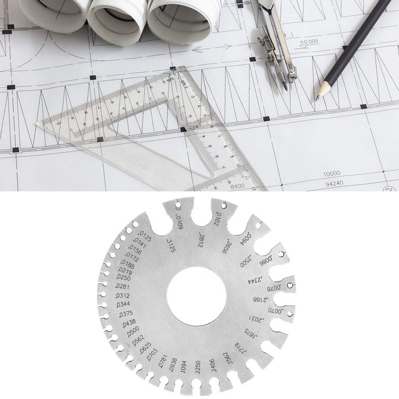 Stainless Steel Wire Gauge, Round AWG SWG Wire Gauge, Thickness
