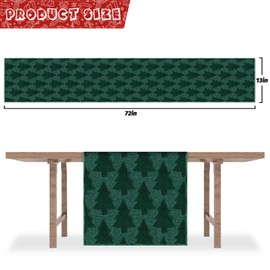 Nialnant Christmas Tree Table Runner 13 x 72 Inch,Table Runners for Holiday Birthday Party,Farmhouse Christmas Decor for Kitchen Dinning Room Table