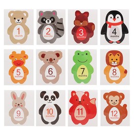 Newborn Baby Month Sticker,12pcs Celebration Stickers for Baby for 112 Month Milestone Memories Photo Props