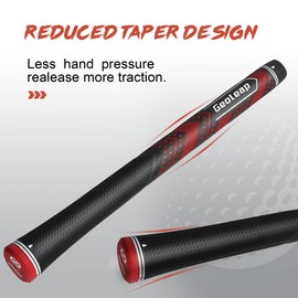 Geoleap Golf Grips Set of 13- Soft Golf Club Grips,Reduce Taper Design Provides High Traction and Performance,13 Grips with 15 Tapes and 13 Grips with All Repair Kits for Choice. (Standard, Black Red-Classic( 13 grips only with 15 tapes))