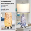 Coastal Lamps with USB A+C Ports & LED Night Light,