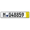 Munich Temporary German License Plate