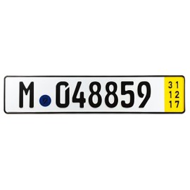 Munich Temporary German License Plate