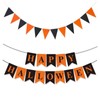 CHENLONB ハロウィン 三角旗 ガーランド 飾り付け バナー 壁飾り パーティー飾り ハロウィンオーナメント 2本セット