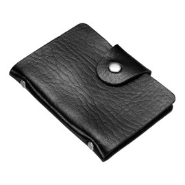 PATIKIL Credit Card Holder, 1 Pack Slim Wallet PU Leather Purse Business Cards Storage Organizer Protector with 24 Card Slots, Black