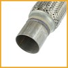 Partuto 2.36"x8"x11.81" Car Exhaust Flex Pipe with Welding Extension Pipe
