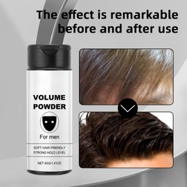 40g Volume Powder for Men,Hair Powder Men Styling,Long-Lasting Texture Po/wder,Hold Styling Po/wder for Fluffy Hair,Leave-In Texture P/owder,Volume Matte T/exture Strong Hold P/owder for M/en