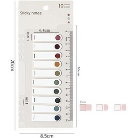Sticky Tabs 3 Pack 600 Pieces Index Tabs Colored Page Markers, Waterproof Writable Translucent Page Flags for Books,Bookmarks,Notebook Office Supplies Stationery Tabs Flags