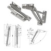 Eruceky Pack of 2 Steel Spring Hinge, Flap Fitting, Stainless