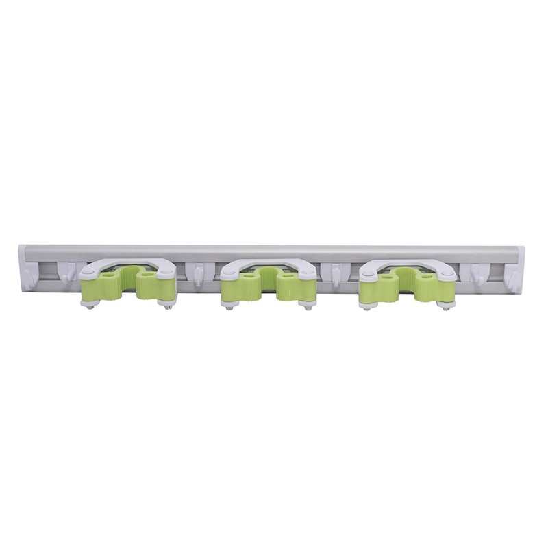 Pine-Sol Mop and Broom Holder - Hanging Wall Mount Storage