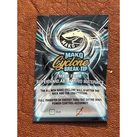 MAKO Cyclone Break Pool Cue Tip Hard 14MM. Orange