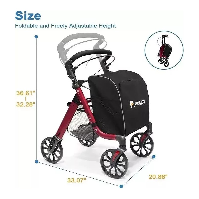FlyingJoy Rollator Walker-4-Wheel