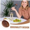Ciieeo Wooden Serving Plate Portable Condiment Holder for Sauces Dips