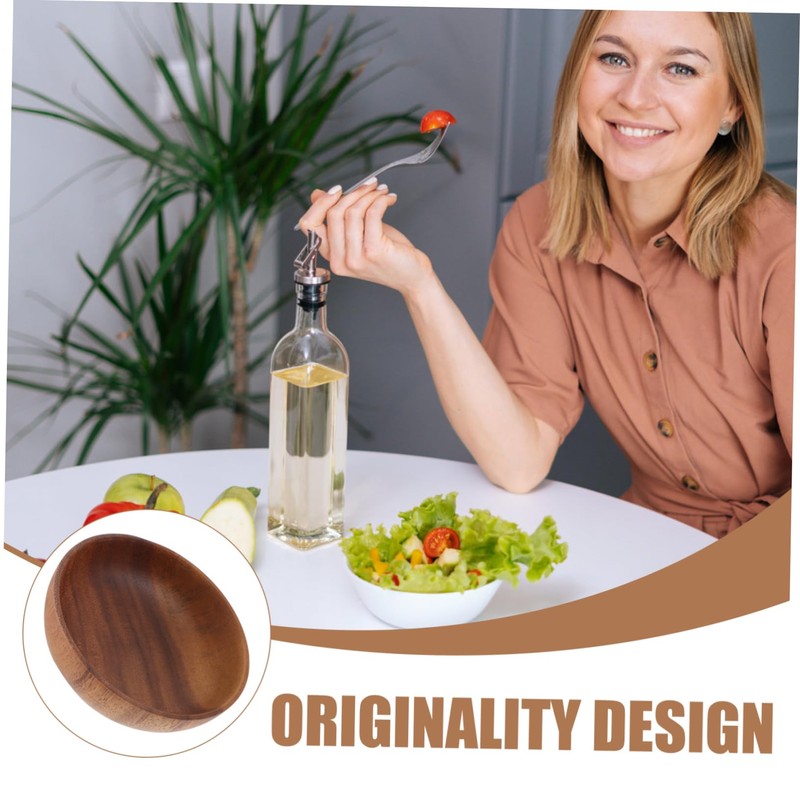 Ciieeo Wooden Serving Plate Portable Condiment Holder for Sauces Dips