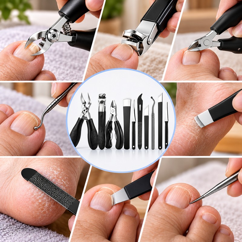 Heavy Duty Toenail Clippers for Seniors Thick Nails – 9-Piece