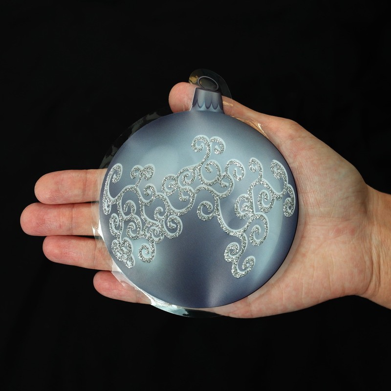 Articlings 12 x Bauble Window Clings with Glitter Patterns and