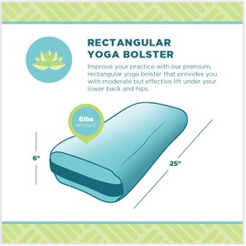 Bean Products Yoga Bolster - Handcrafted in The USA with Eco Friendly Materials - Studio Grade Support Cushion That Elevates Your Practice & Lasts Longer - Rectangle, Cotton Saffron