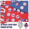 Ecation 24 Pcs I Voted Today Pinback Buttons Buttons Pins