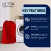 White Heavy Duty Laundry Bag w/Shoulder Strap by Ultra Essentials,