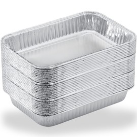 Matchwaves Drip Pans for Weber, Disposable Aluminum Foil Grease Trays for Weber Grills, Universal Replacement Liners for Weber Series, 8.6" x 6" - 50 Pcs