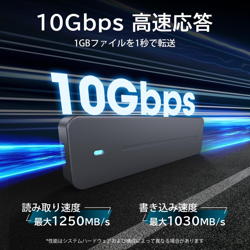 M.2 NVMe SSD External Case 10Gbps High Speed Data Transfer