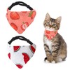 HACRAHO Cat Bandana Collar, 2 Packs Fruit Cat Collars Breakaway