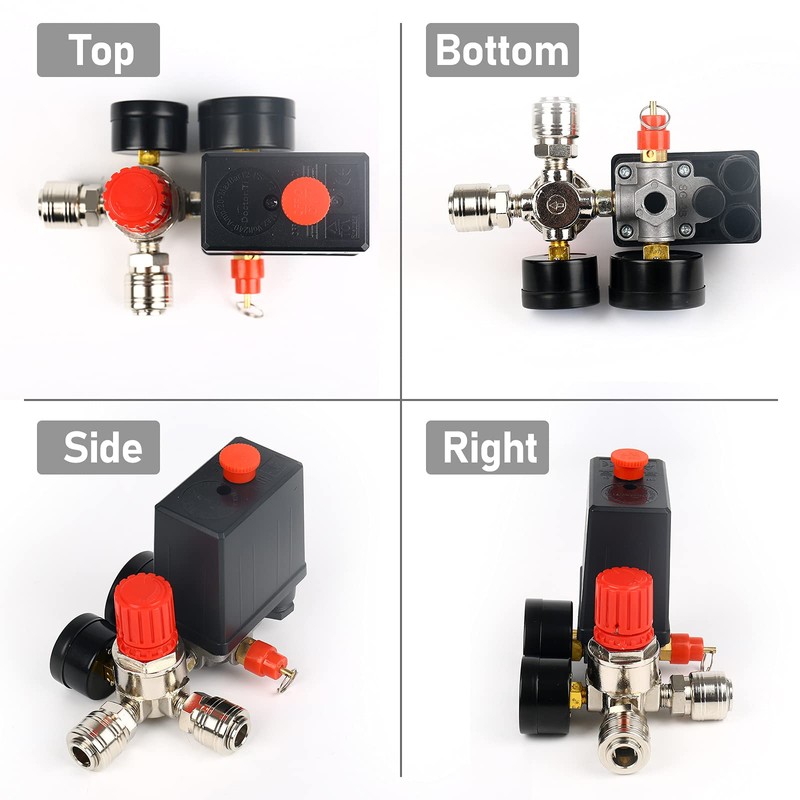 Pressure Switch Air Compressor Pressure Regulator Compressor with Pressure Gauge