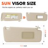 Beige Passenger Right Side Sun Visor Replacement Compatible with 2010-2023