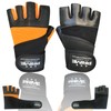 Prime fingerless workout gym weight training bodybuilding foam padded leather